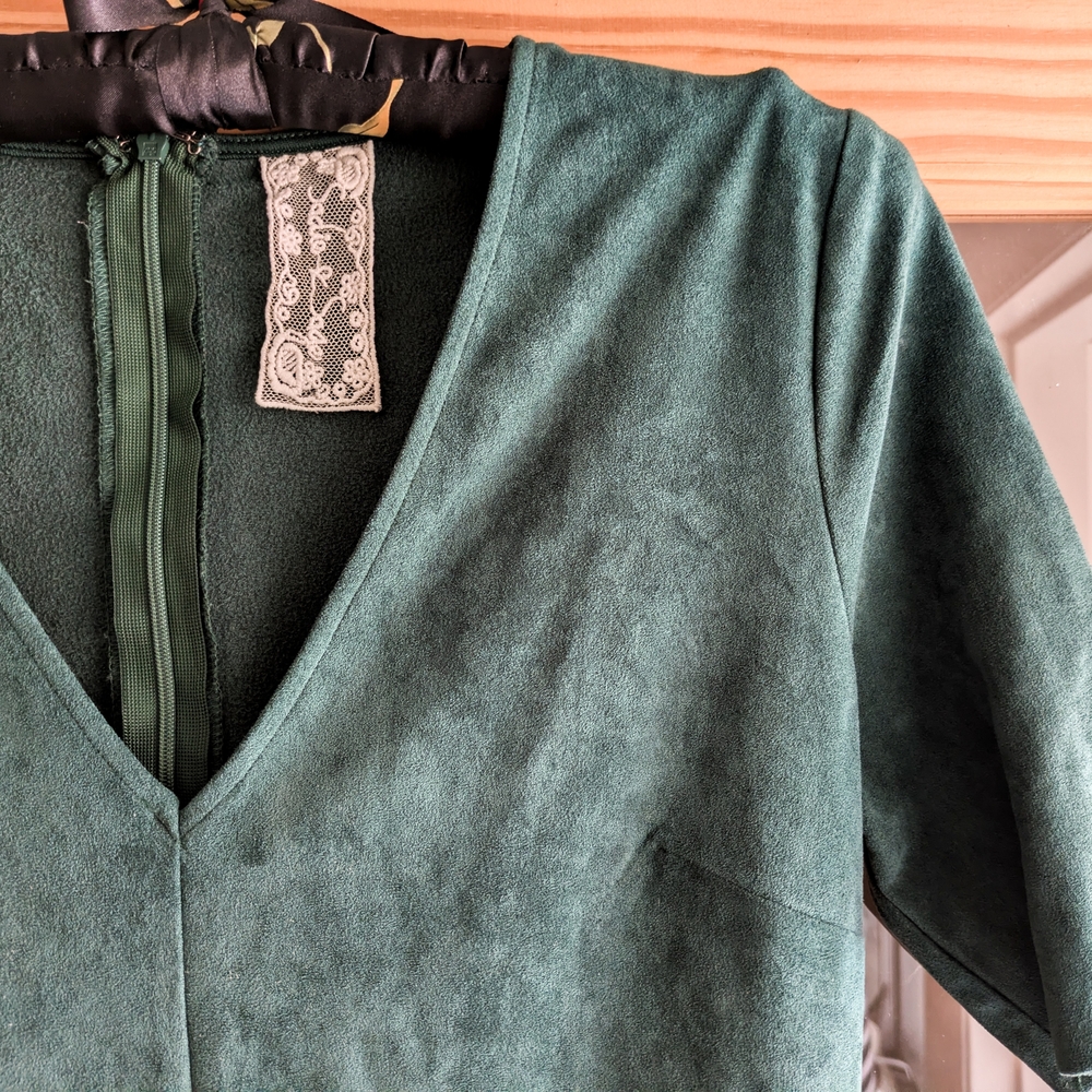 Emerald Green Velvet Dress